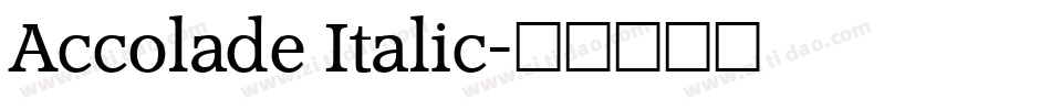 Accolade Italic字体转换